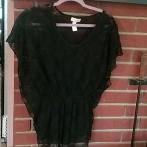 Casual land lace butterfly top